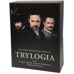 The six-CD set of the audio version (audiobook) of Henryk Sienkiewicz's "Trilogy" was created in the studio of Polish Radio. The novel was narrated by three actors. Grzegorz Malecki read Ogniem i Mieczem, The Deluge - Wojciech Zoladkowicz, and Pan