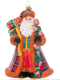 This Hebridean Santa puts a stylish twist on the traditional Santa look. He's perfect in plaid with his fur-trimmed outfit and toque ï¿½ cozy as can be!
DIMENSIONS: 6.75 in (H) x 4 in (L) x 4 in (W)