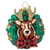 Dasher or Dancer, Prancer or Vixen? One of Santa's trusted regular-nosed reindeers peeks through a holiday wreath in this festive ornamemt.
DIMENSIONS: 4 in (H) x 3.75 in (L) x 2.25 in (W)