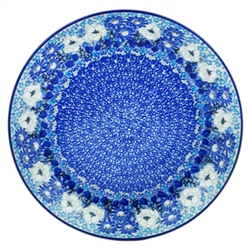 Polish Pottery 10.5" Dinner Plate. Hand made in Poland. Pattern U4963 designed by Teresa Liana.