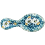 Polish Pottery 10" Spoon Rest. Hand made in Poland. Pattern U4844 designed by Maria Starzyk.