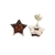 Star Stud Earrings Cognac Amber Sterling Silver 925 Genuine Baltic amber. Size is approx 04." x 0.4".