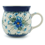 Polish Pottery 6 oz. Bubble Mug. Hand made in Poland. Pattern U4992 designed by Maria Starzyk.