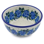 Polish Pottery 5" Ice Cream Bowl. Hand made in Poland and artist initialed.