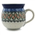 Polish Pottery 11 oz. Bubble Mug. Hand made in Poland and artist initialed.