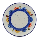 Polish Pottery 6" Bread & Butter Plate. Hand made in Poland and artist initialed.