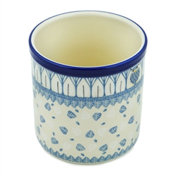 Polish Pottery 6" Utensil Holder. Hand made in Poland. Pattern U4872 designed by Maria Starzyk.