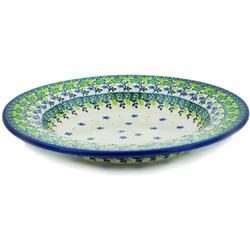 Polish Pottery 9.5" Soup / Pasta Plate. Hand made in Poland. Pattern U4931 designed by Teresa Liana.