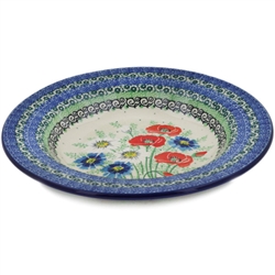 Polish Pottery 9.5" Soup / Pasta Plate. Hand made in Poland. Pattern U4968 designed by Maria Starzyk.