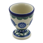 Polish Pottery 2.4" Egg Cup. Hand made in Poland and artist initialed.