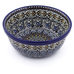 Polish Pottery 6" Cereal/Berry Bowl. Hand made in Poland. Pattern U924 designed by Maryla Iwicka.