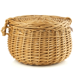 Poland is famous for hand made willow baskets. This is a tradition in areas of the country where willow grows wild and is very much a village and family industry. Beautifully crafted and sturdy, these baskets can last a generation. Size is approx 4" H x 7