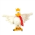 Plush toy in the form of an eagle with a crown in a white and red scarf printed with "Polska".
The material is soft and pleasant to the touch.  Blend of cotton and polyester. Size is approx 9" x 13".  Not made in Poland.