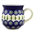 Polish Pottery 11 oz. Bubble Mug. Hand made in Poland and artist initialed.