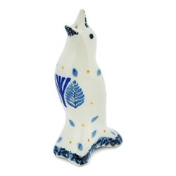 Polish Pottery 4" Pie Bird. Hand made in Poland. Pattern U4873 designed by Maria Starzyk.