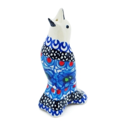 Polish Pottery 4" Pie Bird. Hand made in Poland. Pattern U4194 designed by Maryla Iwicka.