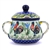 Polish Pottery 7 oz. Sugar Bowl. Hand made in Poland. Pattern U2663 designed by Monika Kuczynska.