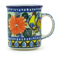 Polish Pottery 8 oz. Everyday Mug. Hand made in Poland. Pattern U2617 designed by Monika Kuczynska.