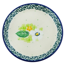 Polish Pottery 4" Plate. Hand made in Poland. Pattern U4810 designed by Maria Starzyk.