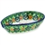 Polish Pottery 5" Spoon Rest. Hand made in Poland. Pattern U4760 designed by Wirginia Cebrowska.