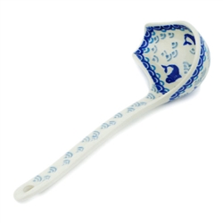 Polish Pottery 7" Gravy Ladle. Hand made in Poland.