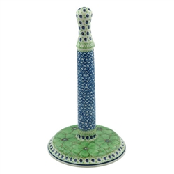 Polish Pottery 13" Paper Towel Holder. Hand made in Poland. Pattern U408D designed by Jacek Chyla.