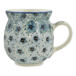 Polish Pottery 16 oz. Bubble Mug. Hand made in Poland. Pattern U4952 designed by Teresa Liana.