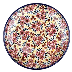 Polish Pottery 10" Dinner Plate. Hand made in Poland. Pattern U4774 designed by Teresa Liana.