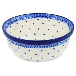 Polish Pottery 6" Cereal/Berry Bowl. Hand made in Poland and artist initialed.