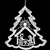 Nativity Lace Ornament 3.5"