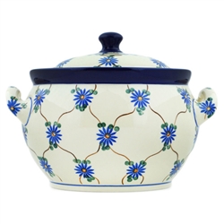 Polish Pottery 1.5 qt. Tureen. Hand made in Poland and artist initialed.