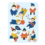 This magnet is about the size of a business card, is non-flexible with a strong magnet.  Depicting the dwarfs of Wroclaw! who are telling you to have a good day! (Milego Dnia!)