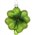 It's considered good luck to find a four leaf clover and our glass ornament is truly a lucky find! Crafted in Poland and adorned with vivid green glazes eye-catching glitter accents, this charming  2.5." tall four-leaf clover ornament will make a great