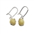 Butterscotch  Amber / Flower Design Silver Dangle Earrings. Oval-shape amber stones set in a.925 sterling silver. Amber earrings on silver hooks. Size is approx 0.8" x 0.25"