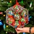 Folk art is the perfect souvenir from Poland.  Lightweight, unbreakable plastic with a decorative Cracow pattern. Each ornament comes with a ribbon for hanging. Ornament size approx 3" diameter.