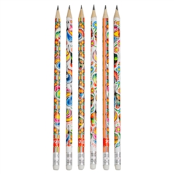 Beautiful folk design. Perfect for gifts.  Standard No.2 pencil with eraser.
7.5" long