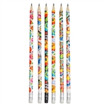 Beautiful folk design. Perfect for gifts.  Standard No.2 pencil with eraser.
7.5" long