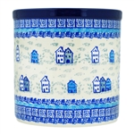 Polish Pottery 6" Utensil Holder. Hand made in Poland. Pattern U4939 designed by Maria Starzyk.