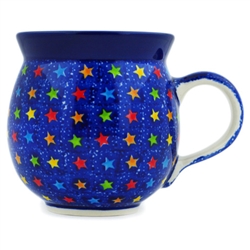 Polish Pottery 11 oz. Bubble Mug. Hand made in Poland. Pattern U4834 designed by Teresa Liana.