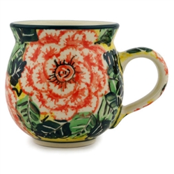 Polish Pottery 11 oz. Bubble Mug. Hand made in Poland. Pattern U1472 designed by Maryla Iwicka.