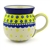 Polish Pottery 16 oz. Bubble Mug. Hand made in Poland and artist initialed.