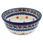 Polish Pottery 6" Cereal/Berry Bowl. Hand made in Poland and artist initialed.