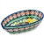 Polish Pottery 5" Spoon Rest. Hand made in Poland. Pattern U4054 designed by Maria Starzyk.