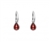 Petite Dark Cherry Amber Teardrop Earrings, with a sterling silver French hook. Size is approx .6' x .25". Amber is soft, only slightly harder than talc, and should be treated with care.