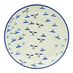 Polish Pottery 10.5" Dinner Plate. Hand made in Poland. Pattern U4832 designed by Maria Starzyk.