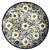 Polish Pottery 10" Dinner Plate. Hand made in Poland. Pattern U4755 designed by Krystyna Dacyszyn.