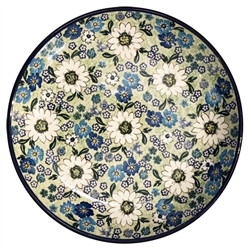 Polish Pottery 10" Dinner Plate. Hand made in Poland. Pattern U4755 designed by Krystyna Dacyszyn.