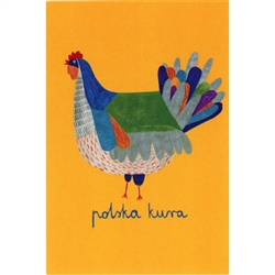 Post Card Inscription:  Polska Kura post card size 4" x 6" - 10cm x 15cm.