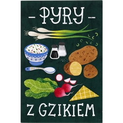 Post Card Inscription:  Poznan Pyry z Gzikiem post card size 4" x 6" - 10cm x 15cm.