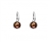 Petite Cognac Amber Round Earrings, with a sterling silver French hook. Size is approx 0.6' x .25". Amber is soft, only slightly harder than talc, and should be treated with care.